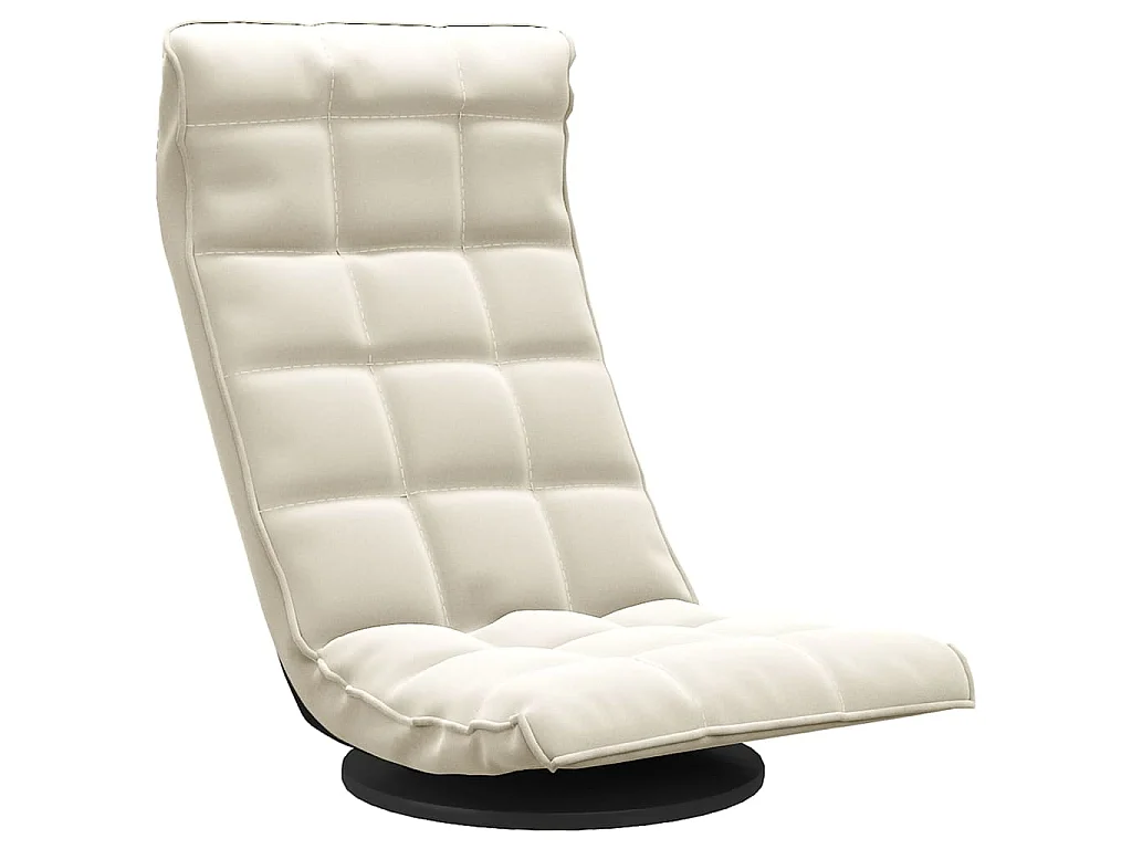 Chaise de sol pivotante Crème Velours