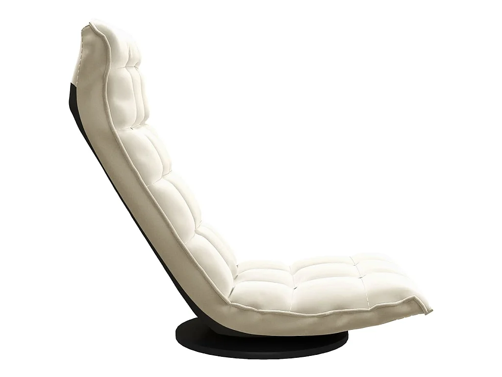Chaise de sol pivotante Crème Velours