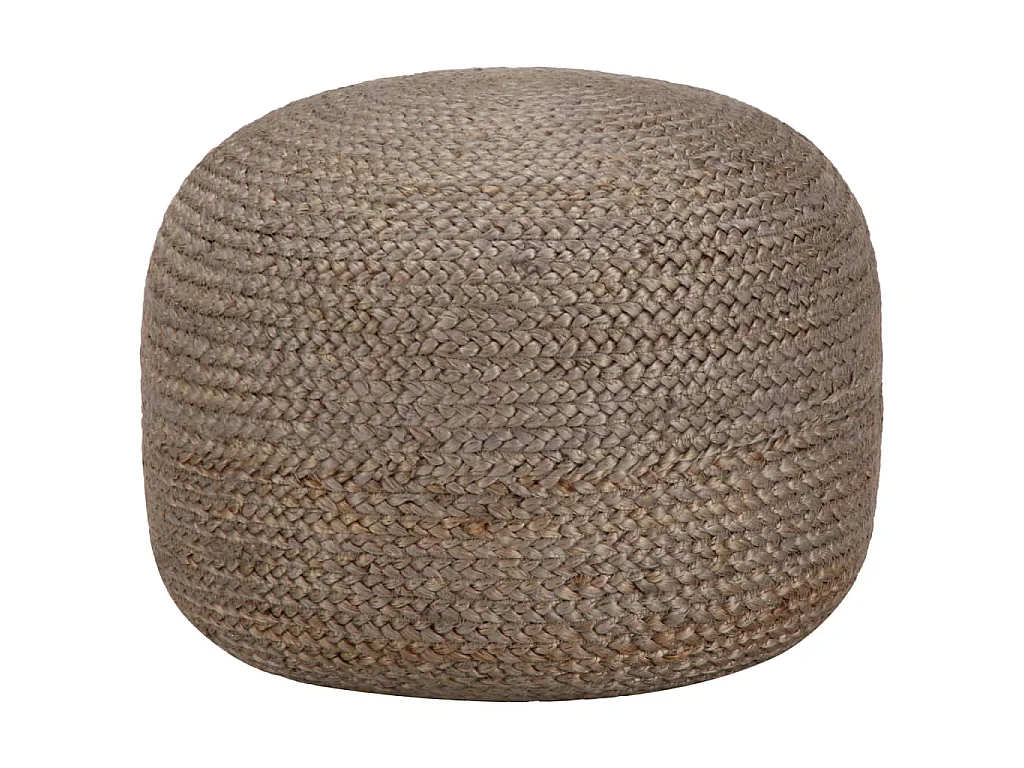 Pouf fait à la main Gris clair 45 x 30 cm Jute