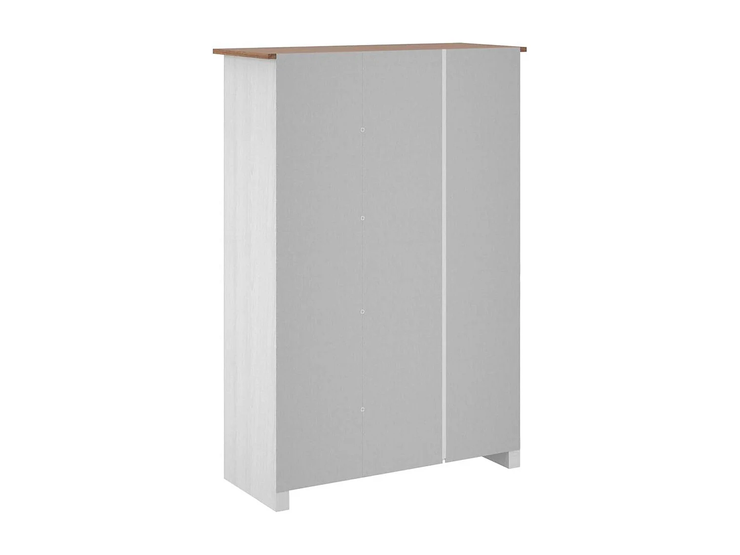Garde-robe 3 portes Blanc 118x50x171,5cm Pin Assortiment Panama