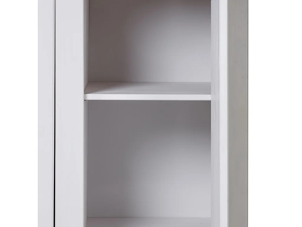 Kleiderschrank 3-Türig Weiß 118×50×171,5 cm Kiefer Panama Serie