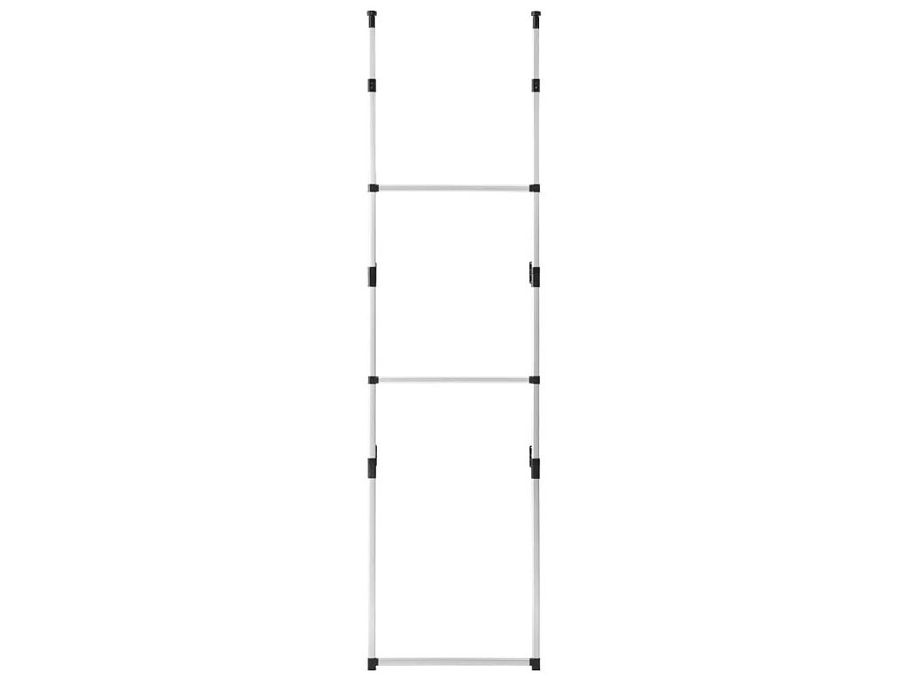 Teleskop-Garderobe mit Stangen Aluminium