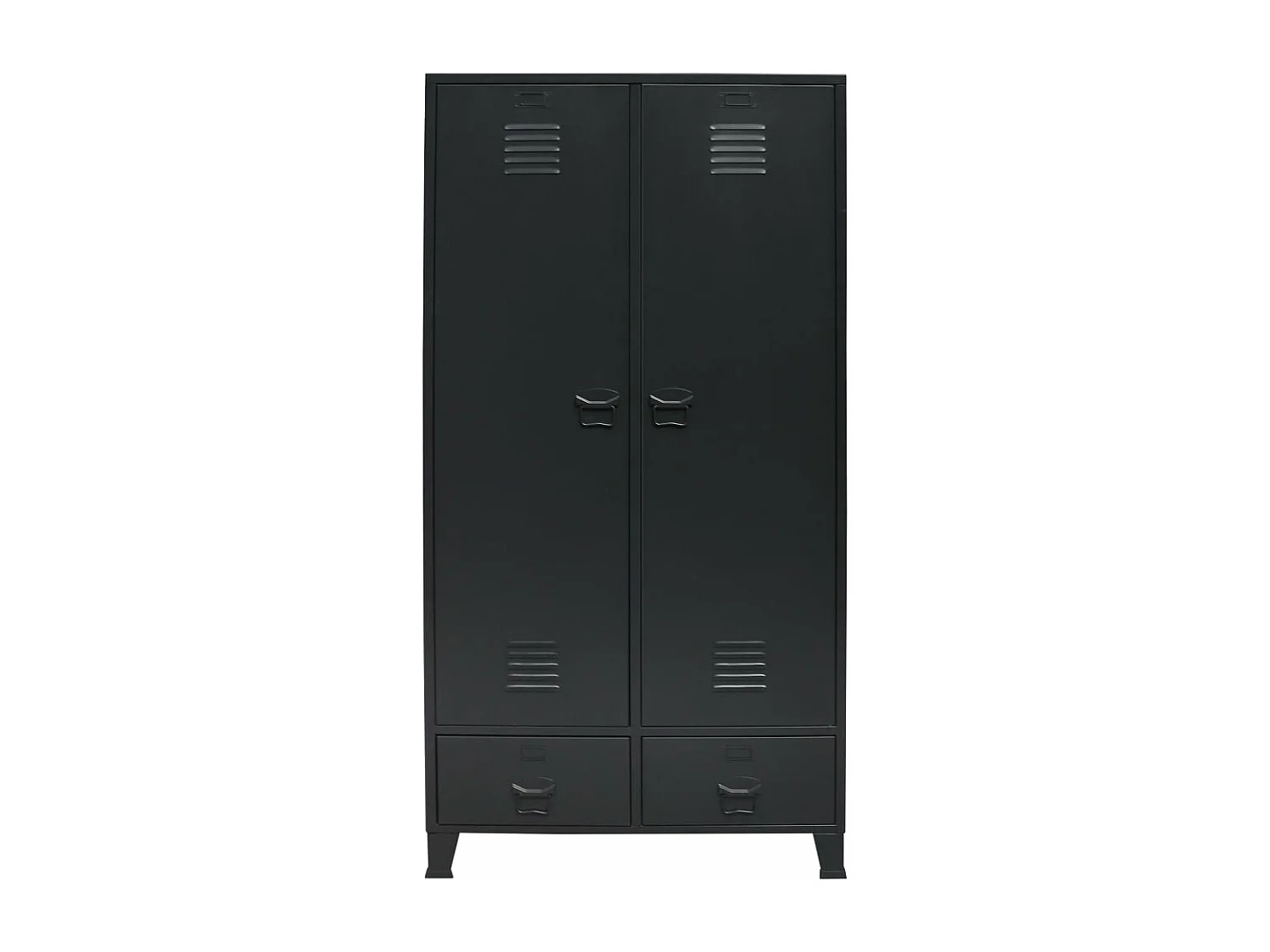 Kledingkast industriële stijl 90x40x180 cm metaal zwart