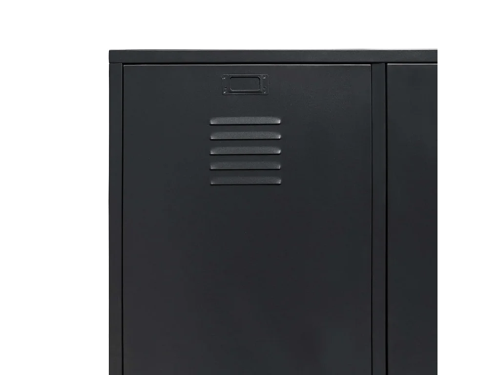 Kledingkast industriële stijl 90x40x180 cm metaal zwart