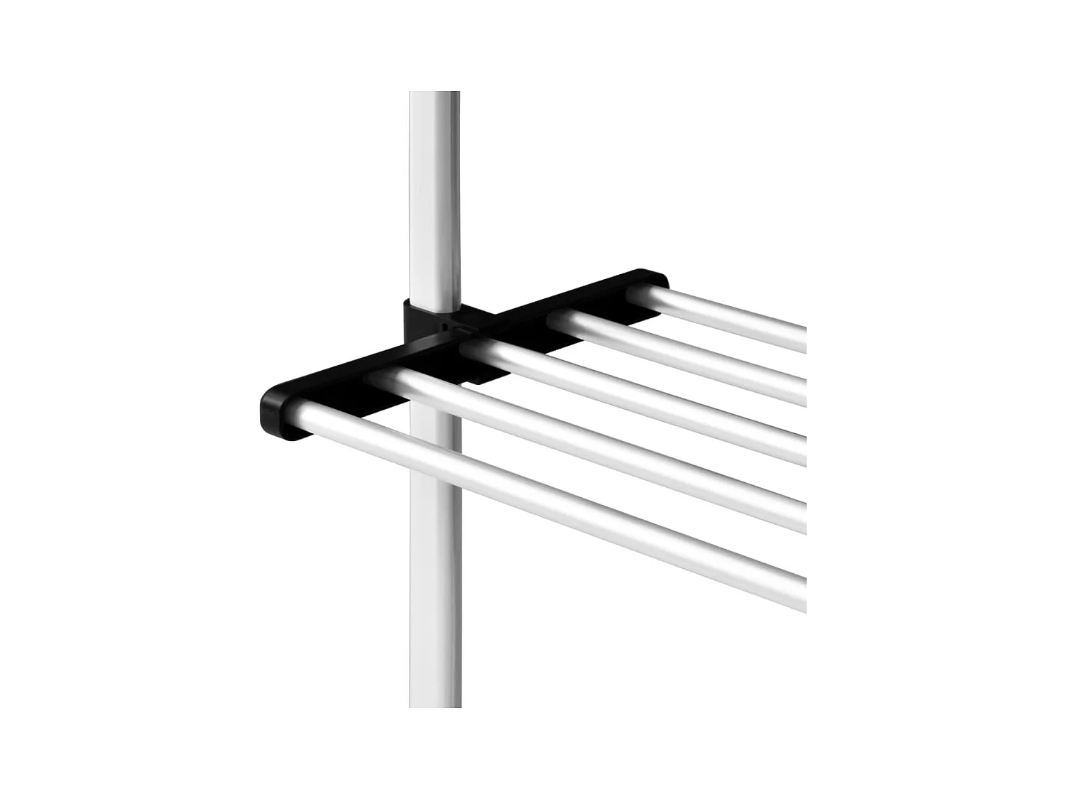 Système de garde-robe télescopique avec étagères Aluminium