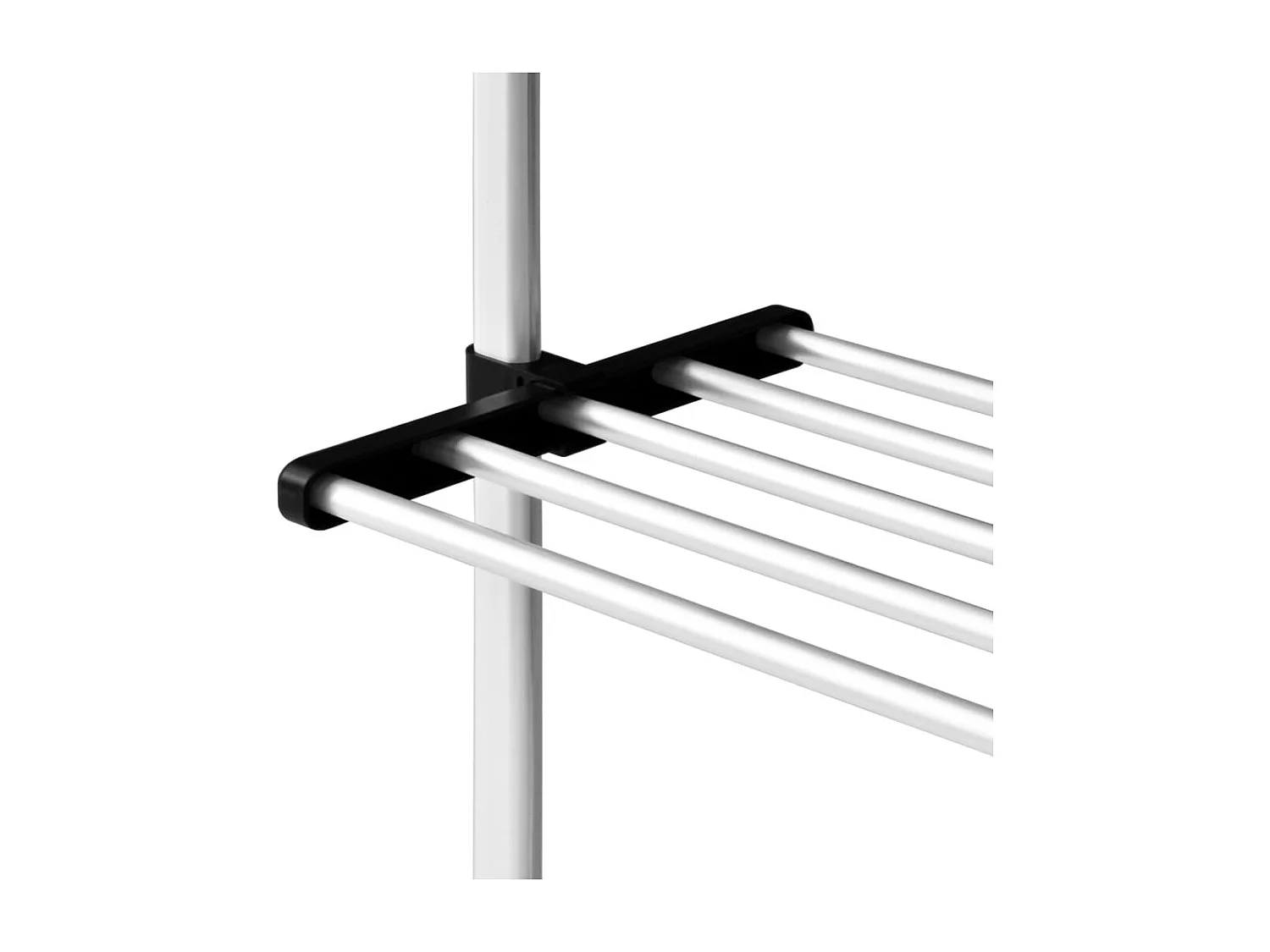 Système de garde-robe télescopique avec étagères Aluminium