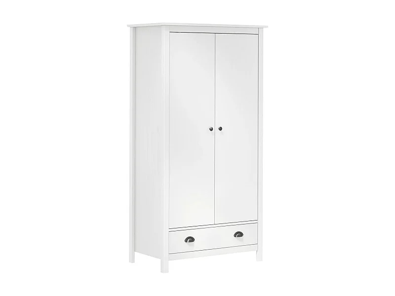 Kleiderschrank mit 2 Türen Hill Weiß 89x50x170 cm Kiefernholz