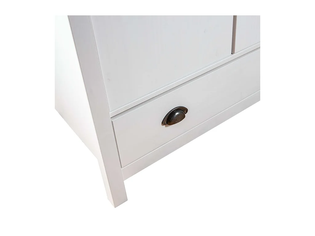 Armario de 2 puertas Hill madera maciza pino blanco 89x50x170cm