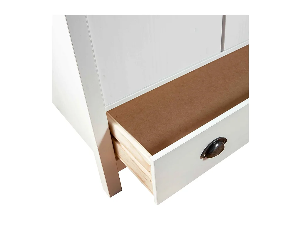 Armario de 2 puertas Hill madera maciza pino blanco 89x50x170cm
