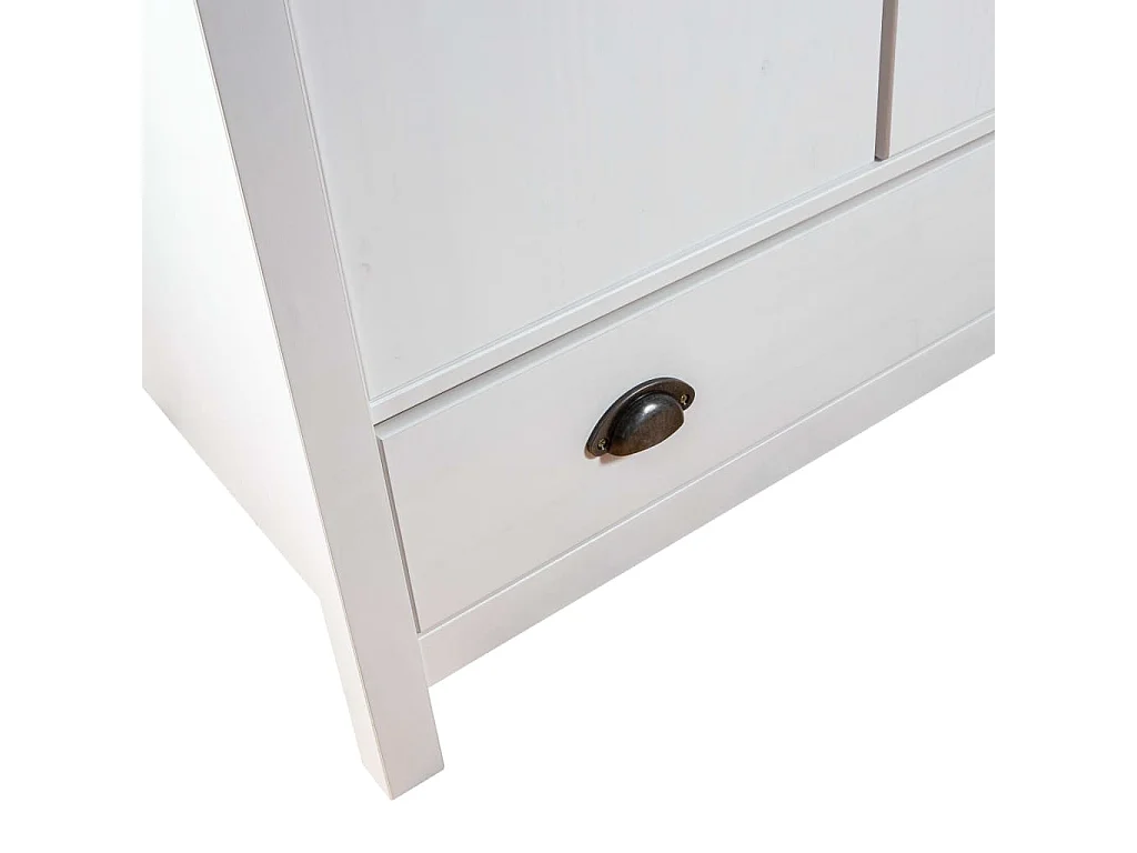 Kledingkast Hill 2 deuren 89x50x170 cm massief grenenhout wit