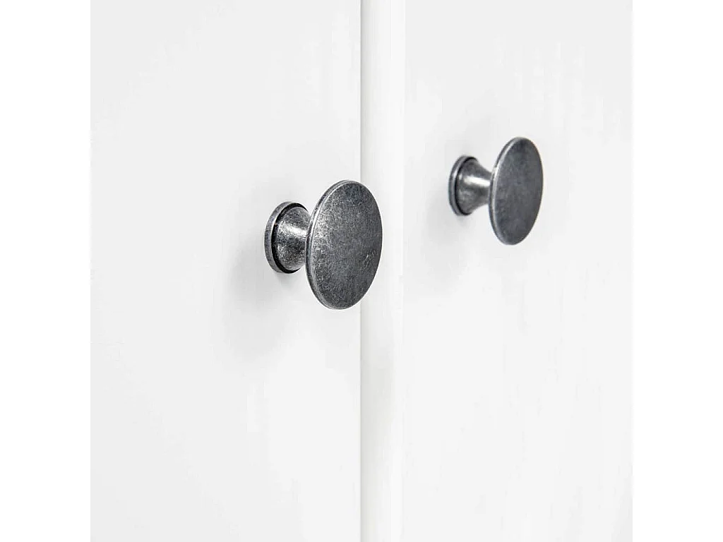 Garde-robe à 2 portes Hill Blanc 89x50x170cm Bois de pin solide