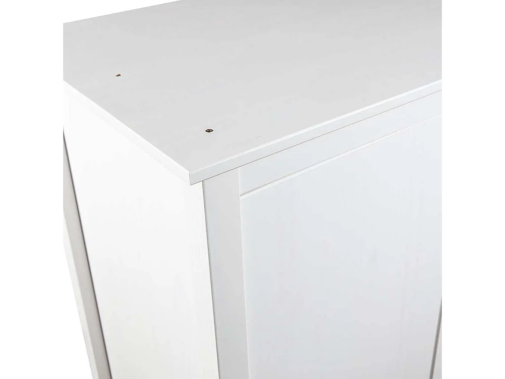 Garde-robe à 2 portes Hill Blanc 89x50x170cm Bois de pin solide