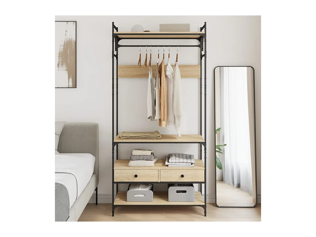 Armoire à tiroirs chêne sonoma 89x39x184,5 cm bois d'ingénierie