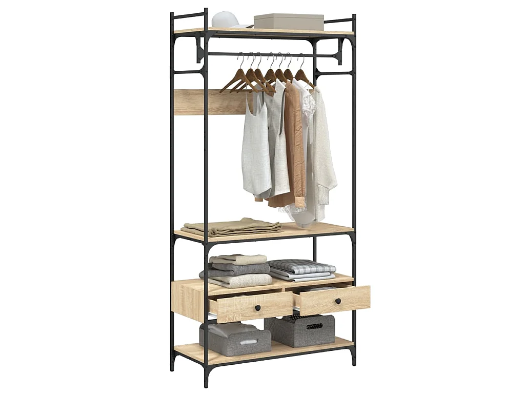 Armoire à tiroirs chêne sonoma 89x39x184,5 cm bois d'ingénierie