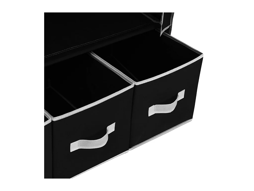 Kledingkast 87x49x159 cm stof zwart