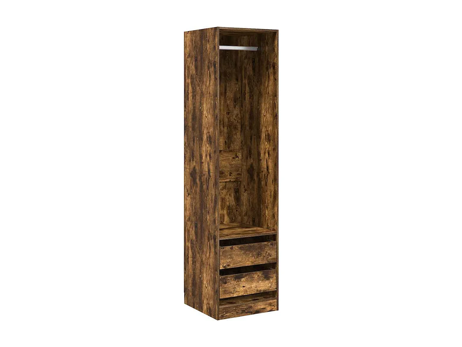 Armoire avec tiroirs Chêne fumé 50x50x200 cm Bois d'ingénierie