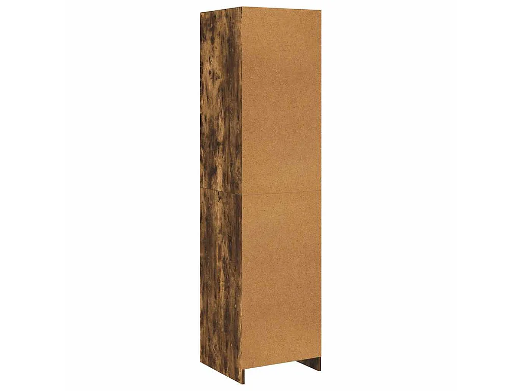 Armadio con Cassetti Rovere Fumo 50x50x200 cm Legno Multistrato