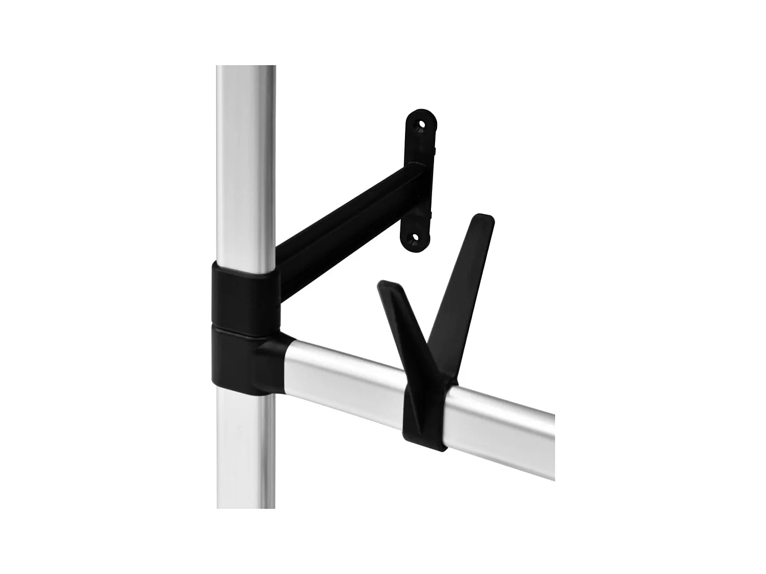 Système de garde-robe télescopique barres et étagère Aluminium