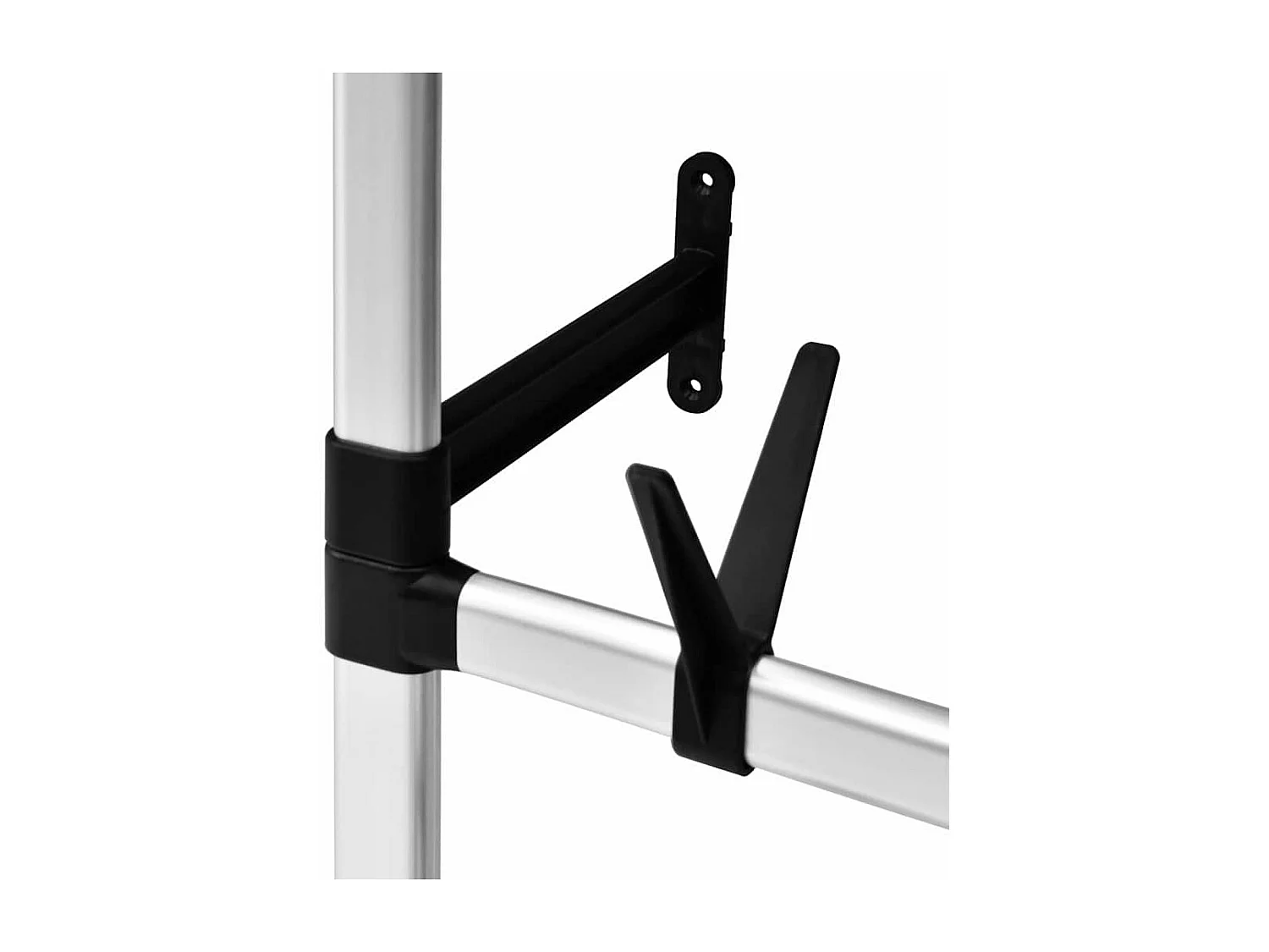 Système de garde-robe télescopique barres et étagère Aluminium