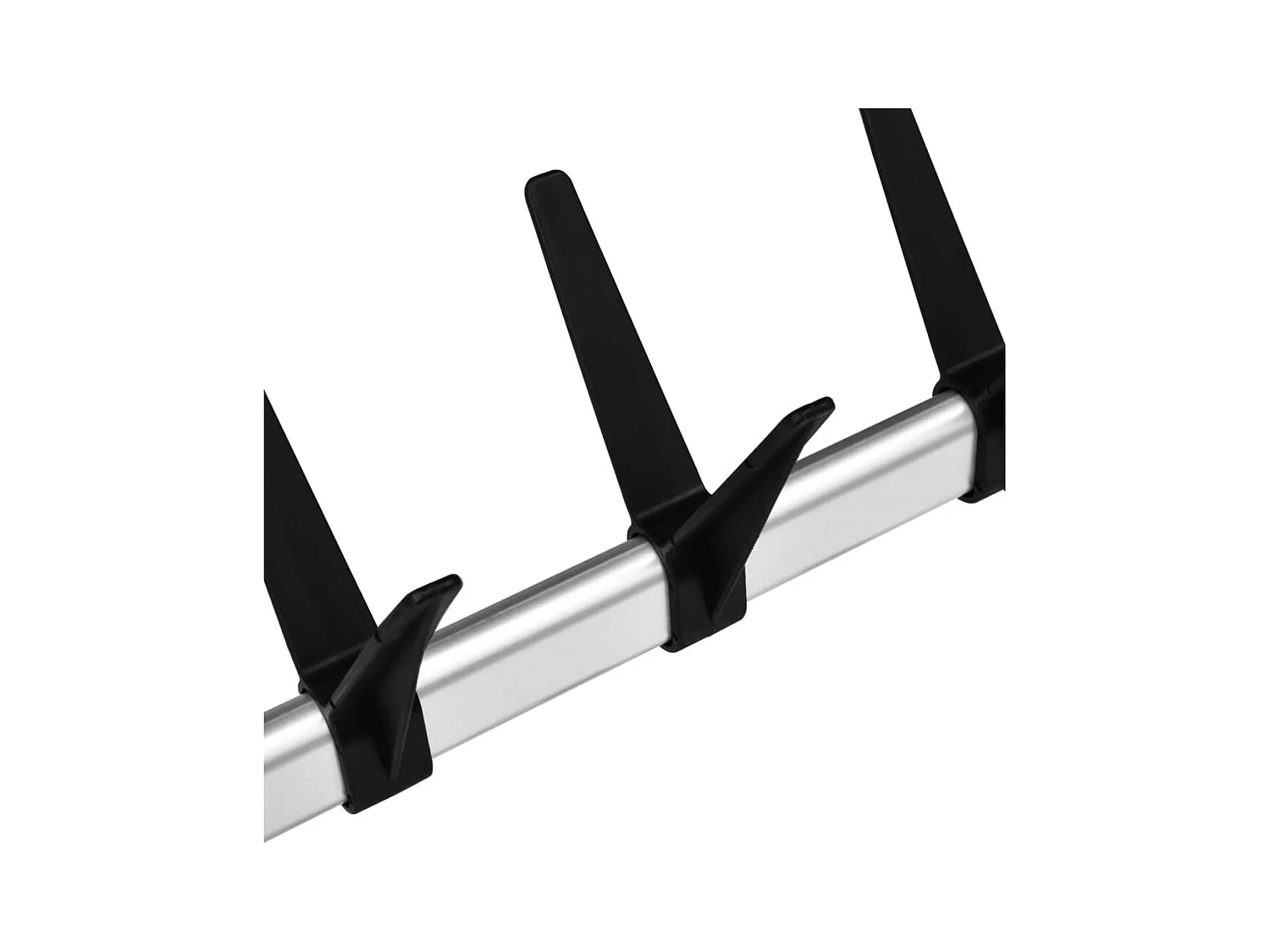 Teleskop-Garderobe mit Stangen und Regal Aluminium