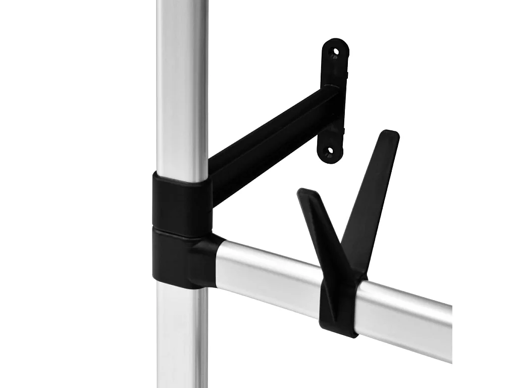 Kledingkastsysteem met stangen en schap telescopisch aluminium