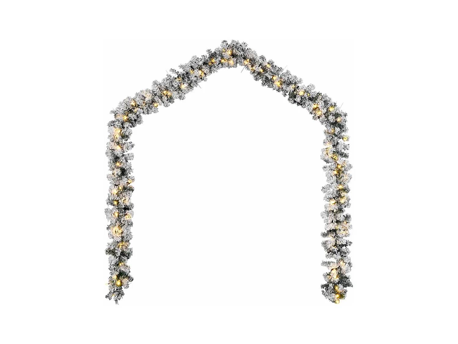 Guirlande de Noël avec lumières LED vert 20 m PVC