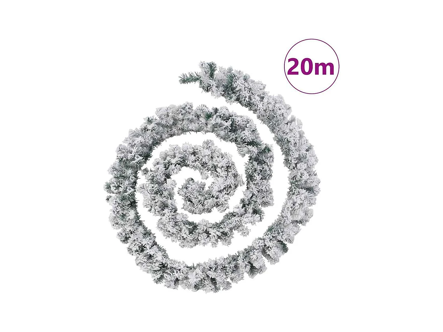 Guirlande de Noël avec lumières LED vert 20 m PVC