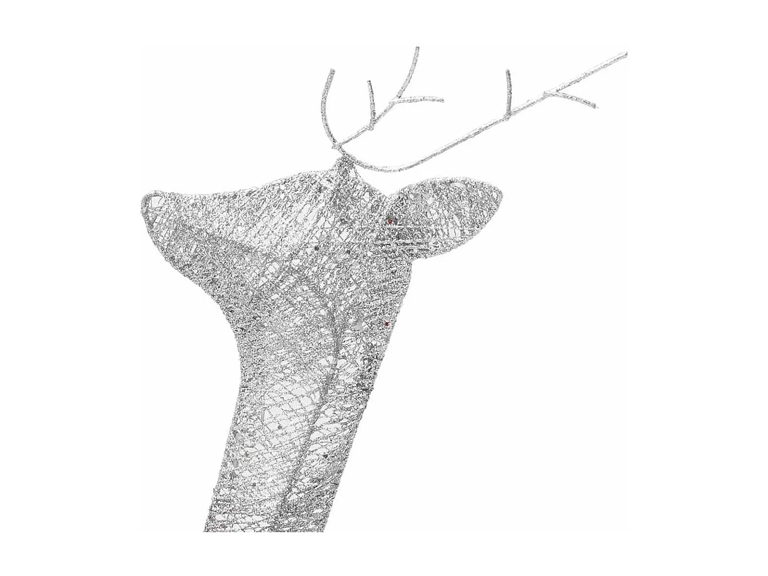 Kerstversiering rendierfamilie 270x7x90 cm gaas wit zilverkleur