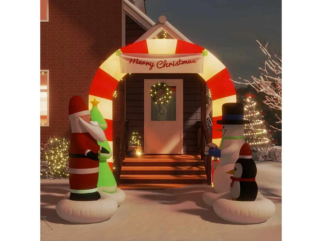 Porte voûtée gonflable de Noël avec LED 260 cm