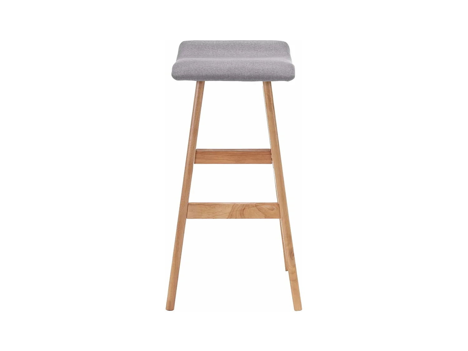 Tabourets de bar lot de 2 gris clair tissu