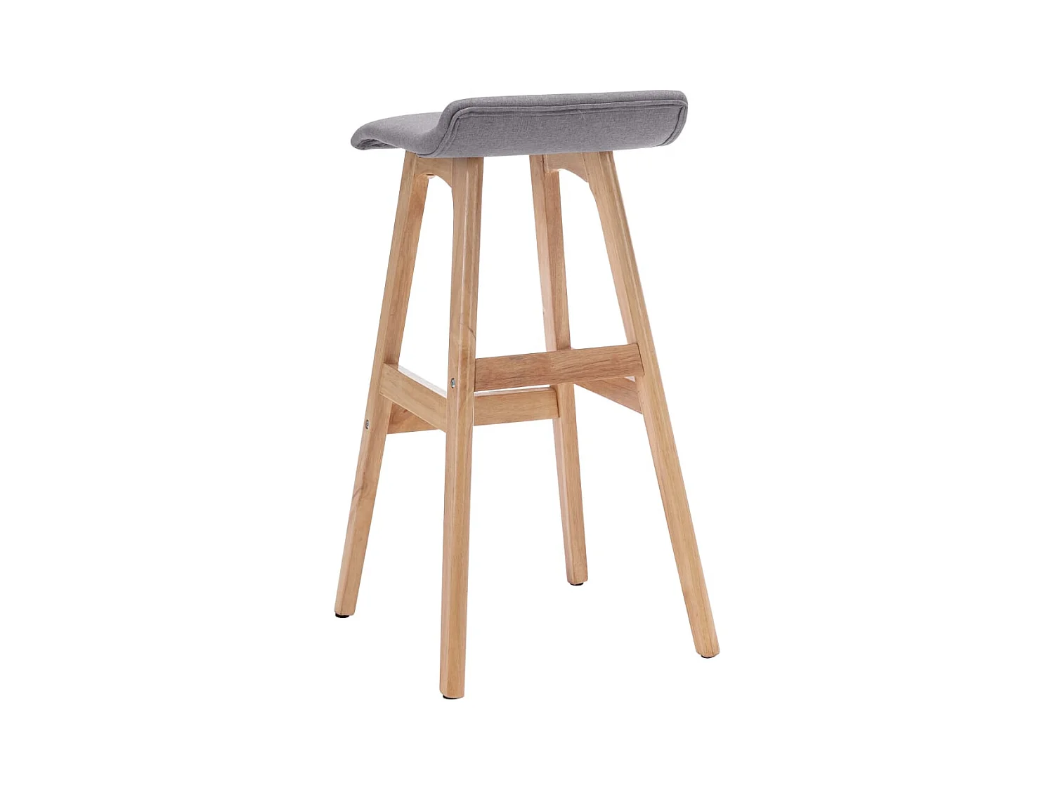 Tabourets de bar lot de 2 gris clair tissu