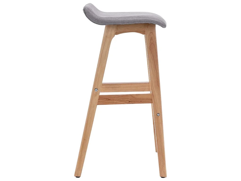 Barstoelen 2 st stof lichtgrijs