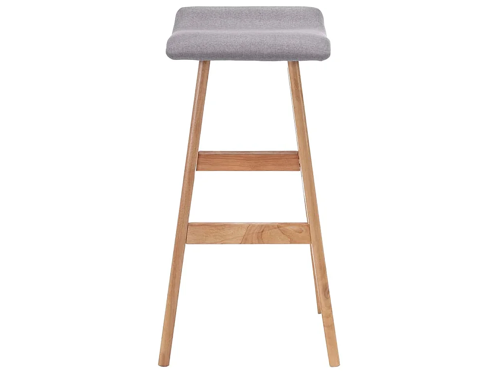 Barstoelen 2 st stof lichtgrijs