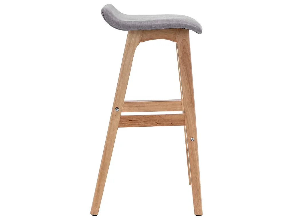 Barstoelen 2 st stof lichtgrijs