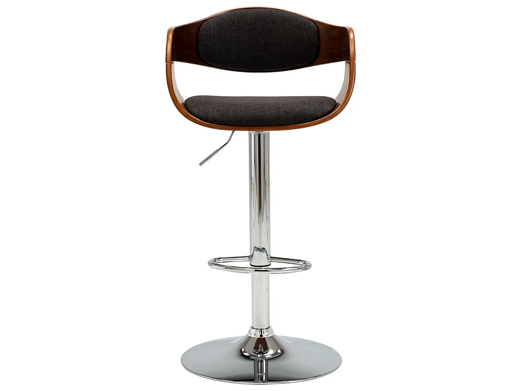 Barhocker 2 Stk. Grau Bugholz und Stoff