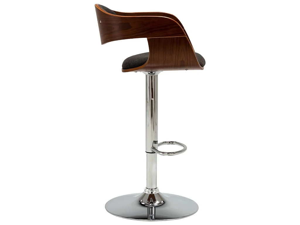 Barhocker 2 Stk. Grau Bugholz und Stoff