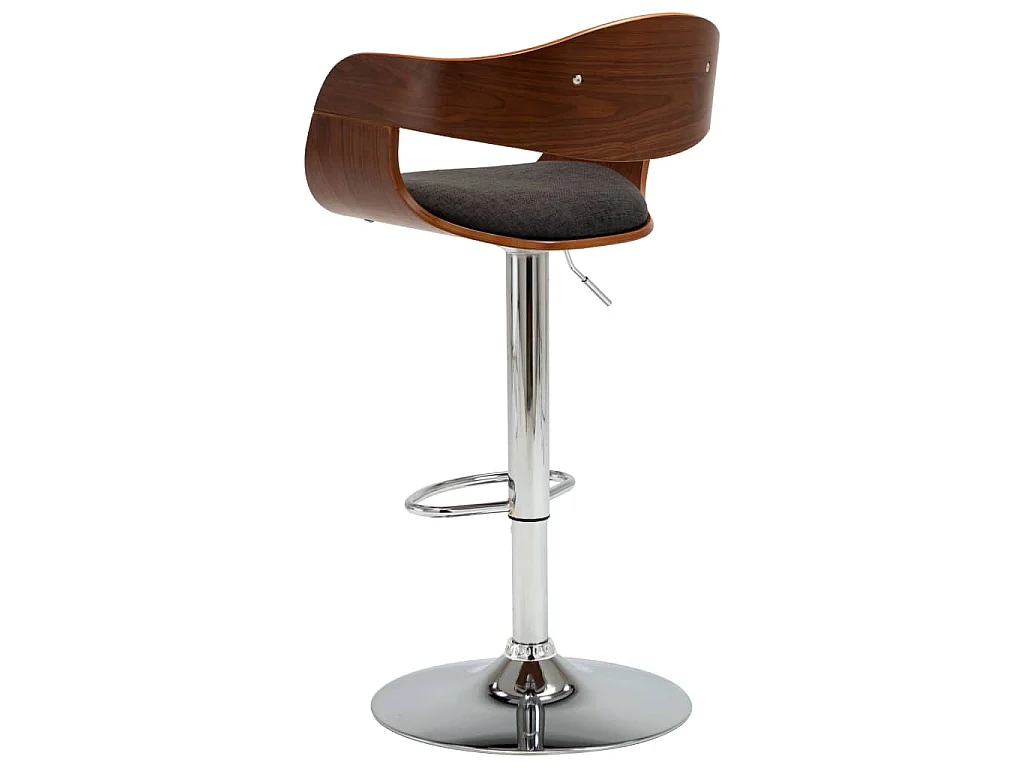 Barhocker 2 Stk. Grau Bugholz und Stoff