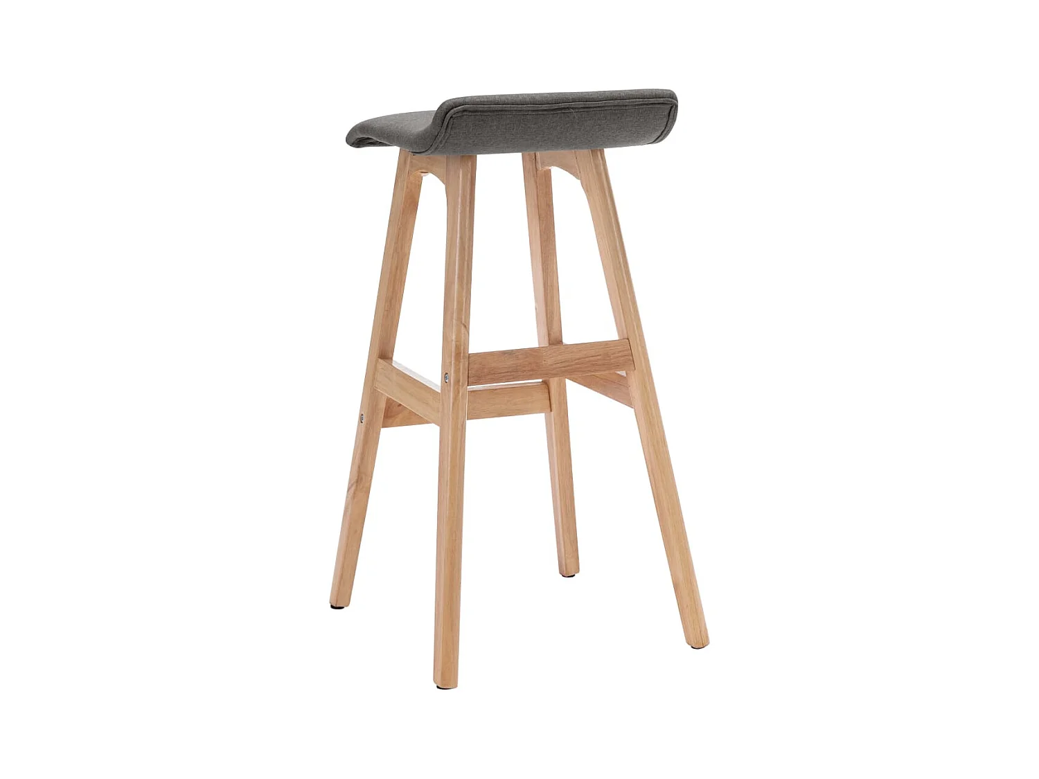 Barhocker 2 Stk. Dunkelgrau Stoff