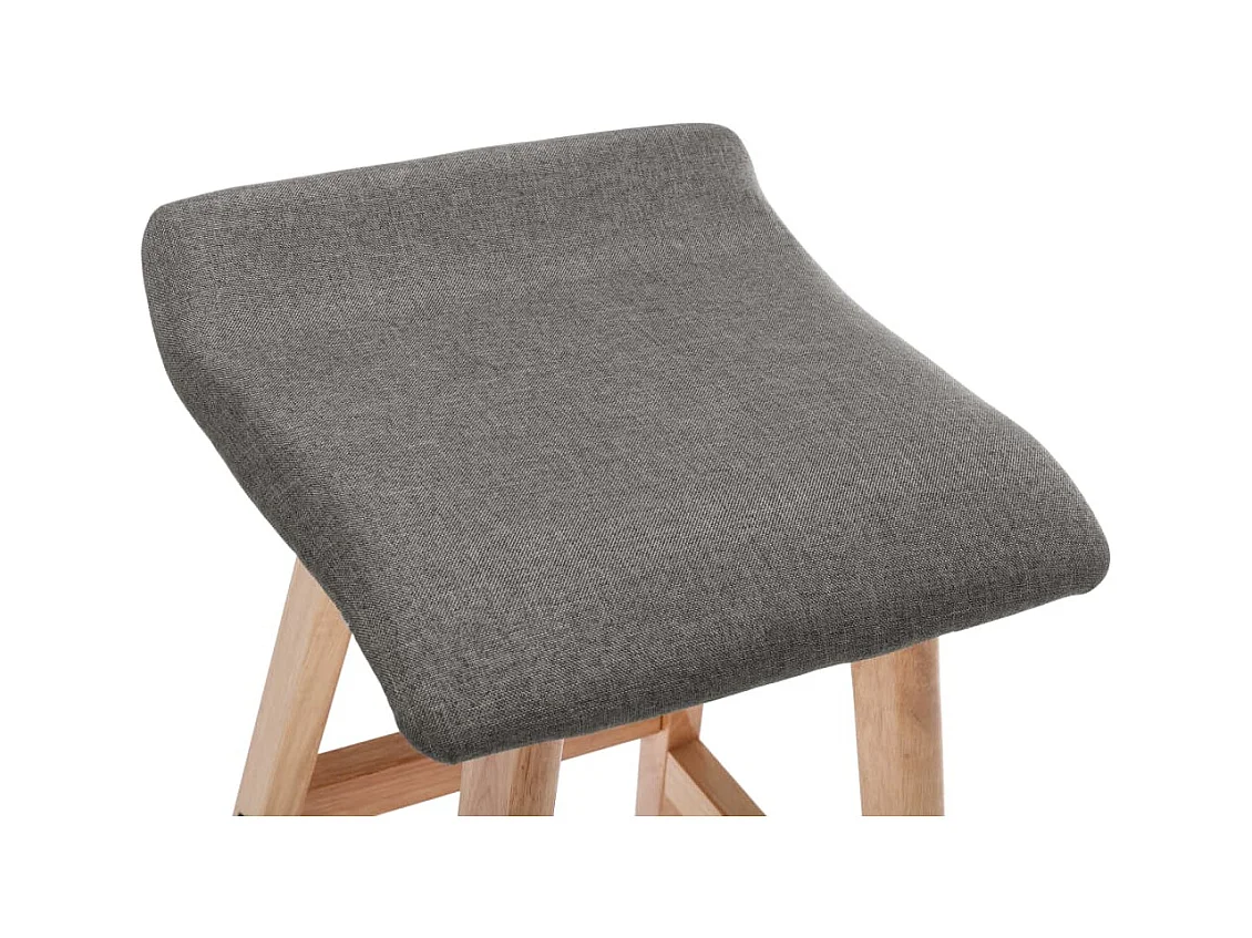 Barhocker 2 Stk. Dunkelgrau Stoff