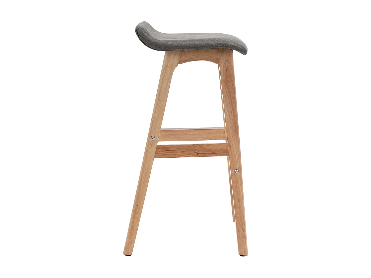 Tabourets de bar lot de 2 gris foncé tissu