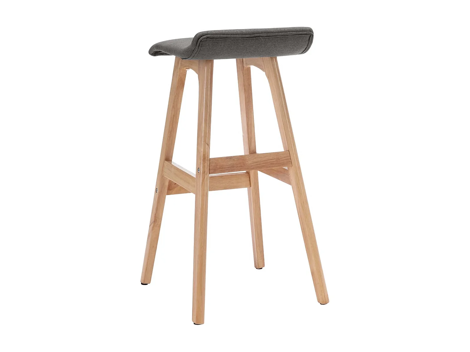 Tabourets de bar lot de 2 gris foncé tissu