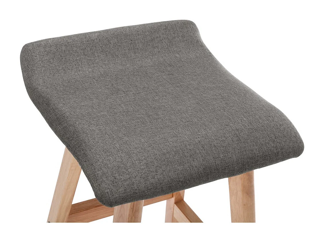 Tabourets de bar lot de 2 gris foncé tissu