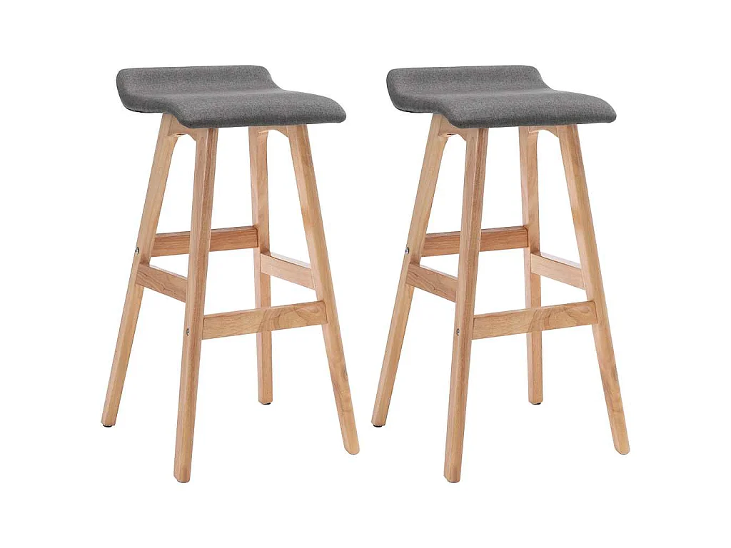 Barstoelen 2 st stof donkergrijs