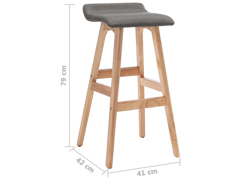 Barstoelen 2 st stof donkergrijs