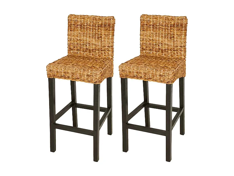 Tabourets de bar lot de 2 Abaca