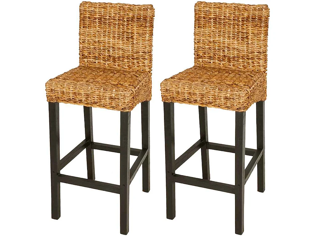 Tabourets de bar lot de 2 Abaca