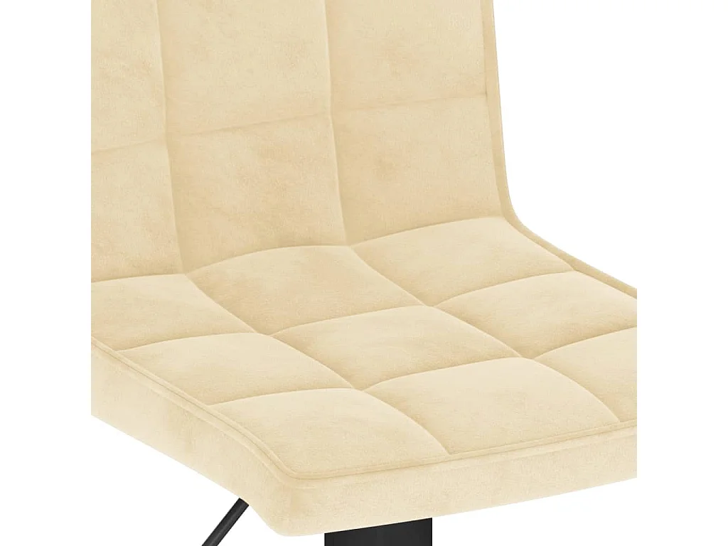 Tabourets de bar lot de 2 crème velours