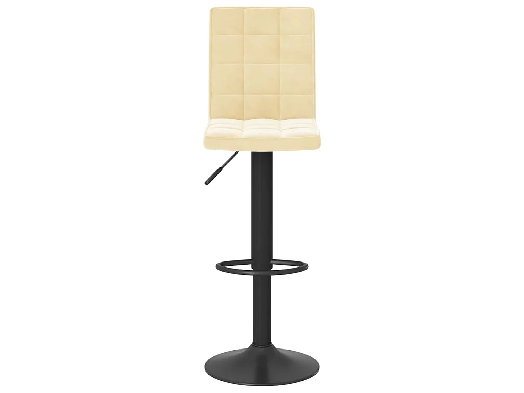 Tabourets de bar lot de 2 crème velours