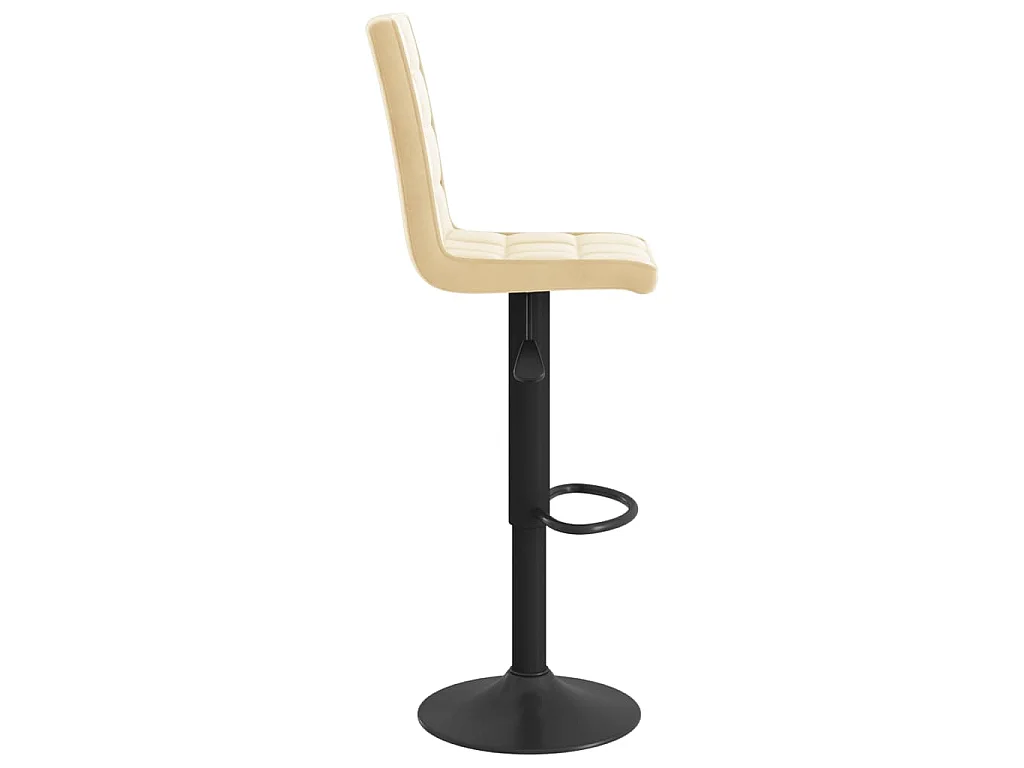 Tabourets de bar lot de 2 crème velours