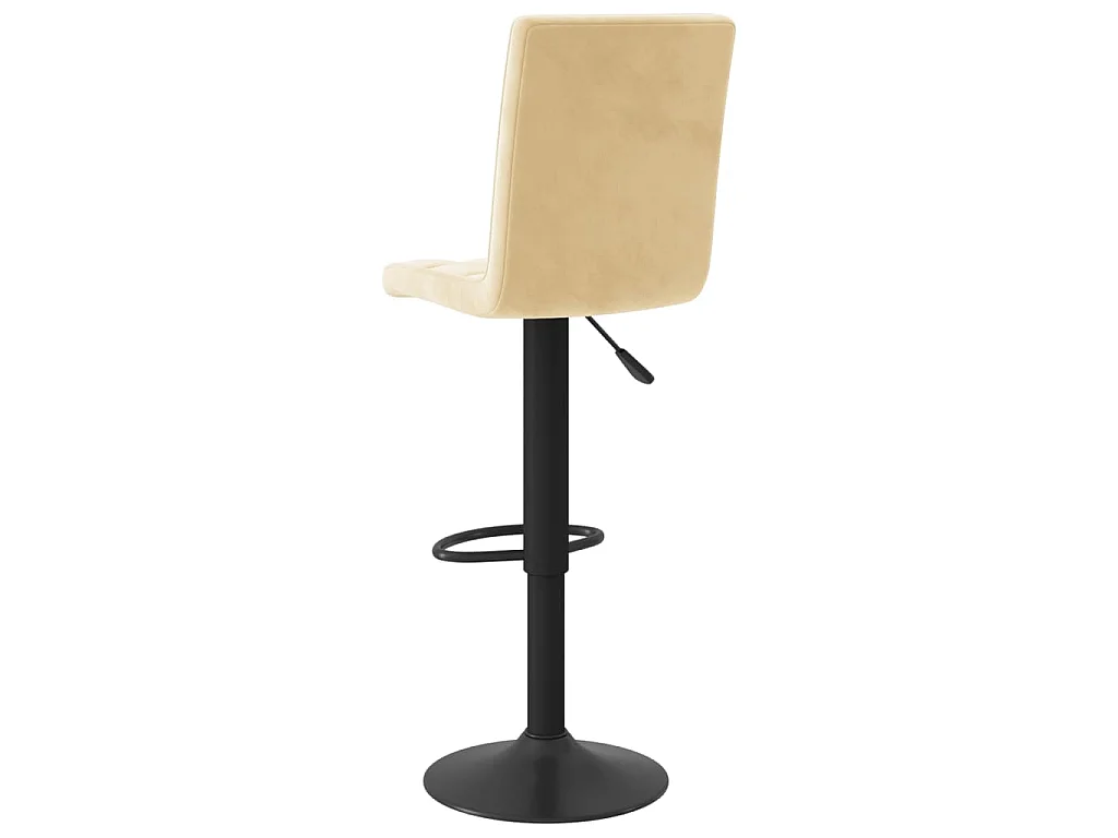 Tabourets de bar lot de 2 crème velours